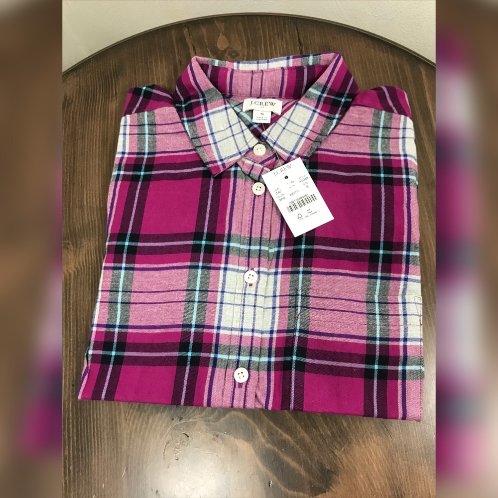 J Crew plaid flannel shirt - Picture 6 of 8